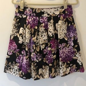 WHBM Lavender Floral Skirt